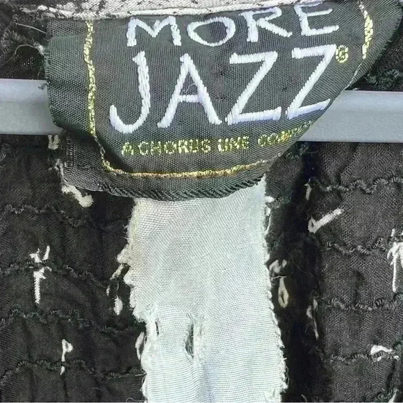 More Jazz Dress A Chorus Line Company Size XXL Musical Notes Black White - Picture 4 of 4
